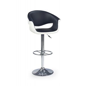 Barová židle H-46 bílá / černá / chrom Halmar