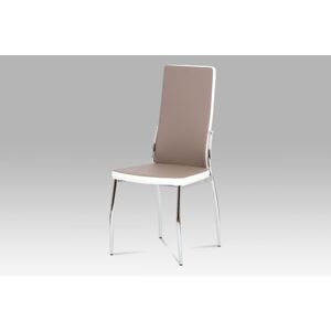 Jídelní židle AC-1693 ekokůže / chrom Autronic Lanýžová
