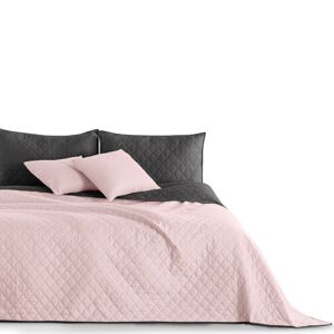 DecoKing Přehoz na postel Axel růžová/ocelová, 170 x 210 cm